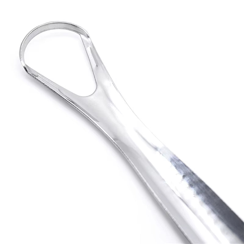 1/2PCS Stainless Steel U Type Tongue Scraper Cleaner Fresh Breath Cleaning Coated Tongue Toothbrush Oral Hygiene Care Tools